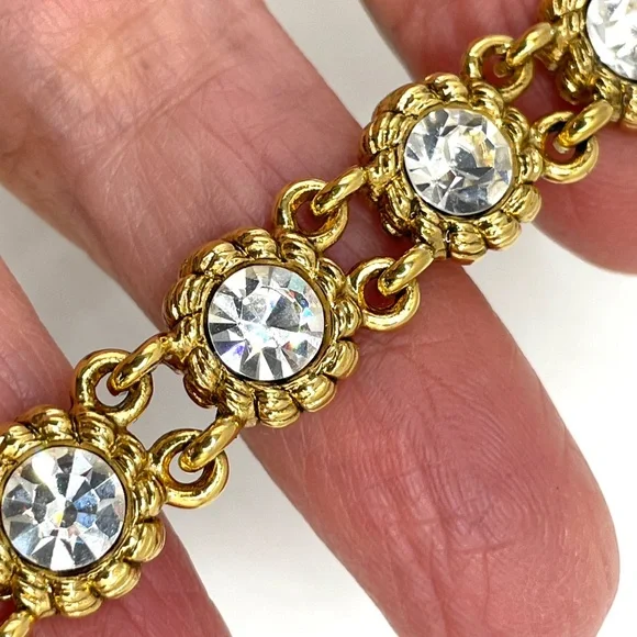 Joan Rivers Vintage Crystal Rhinestone Bracelet 7 1/2 Like New - Picture 6 of 9
